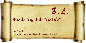 Buzásy László névjegykártya