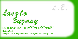 laszlo buzasy business card